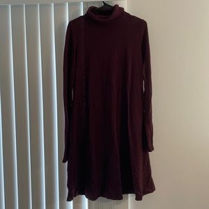 Tall Medium Burgundy sweater dress from Old Navy. Turtleneck collar. Like new